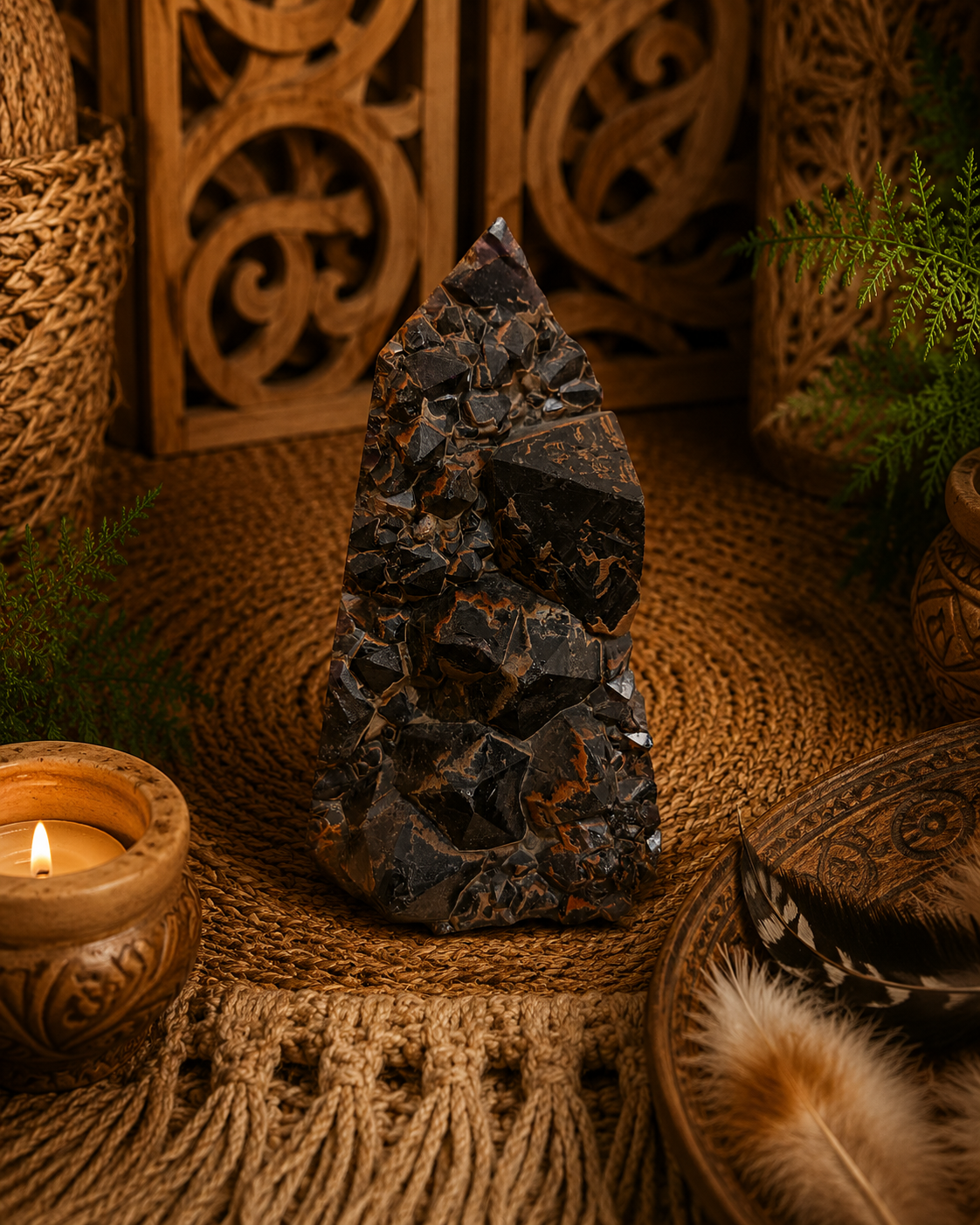 Amethyst Tower with Cluster