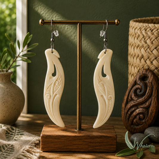 Beef Bone Earring