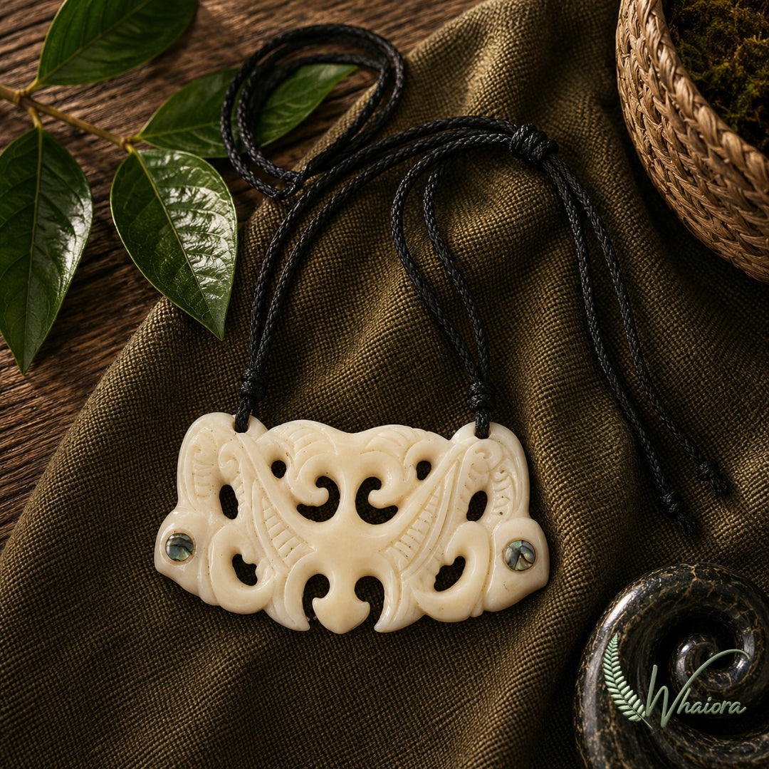 Beef Bone and Paua Breast Plate