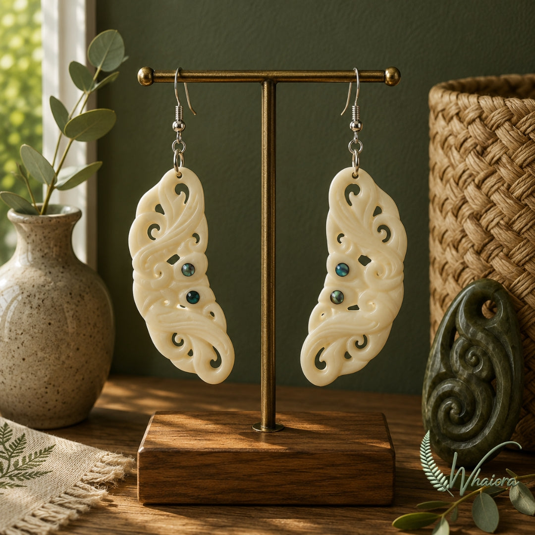 Beef Bone Earring